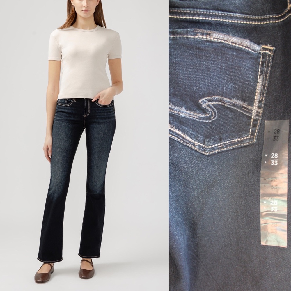 Silver Jeans Co. Suki Slim Boot Jeans in Dark Indigo Wash 28 6